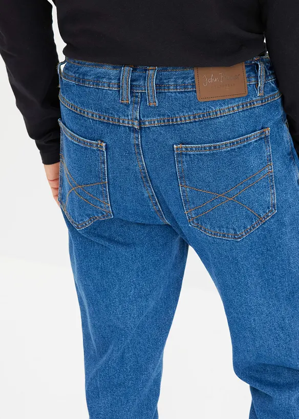 Classic Fit jeans med resår i sidan av midjan, Straight, bonprix