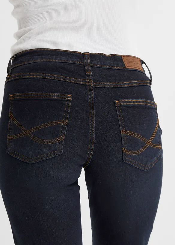 Slim Straight Jeans Mid Waist, Stretch, bonprix
