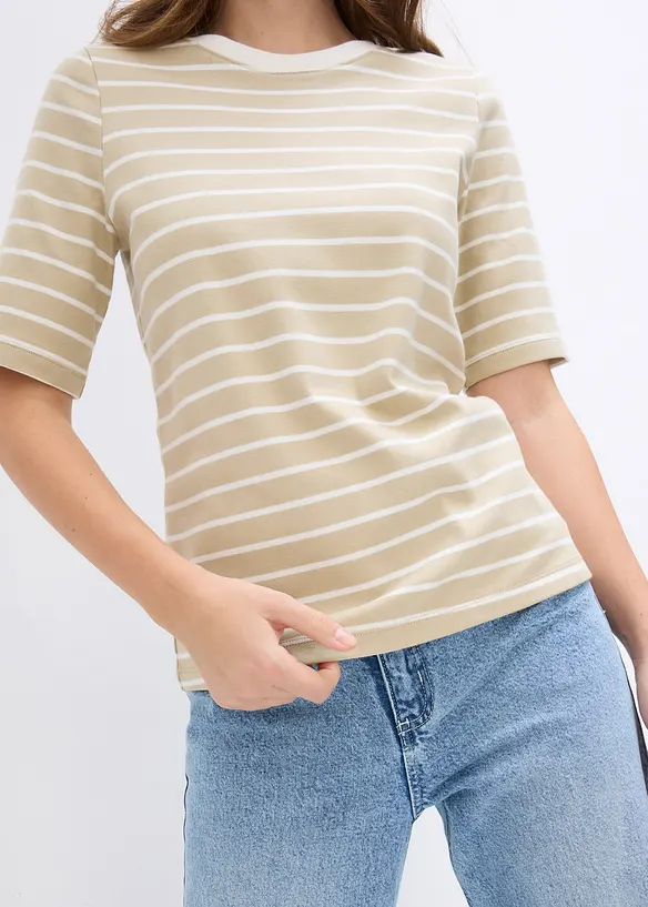 T-shirt av tjock ekologisk bomull, bonprix