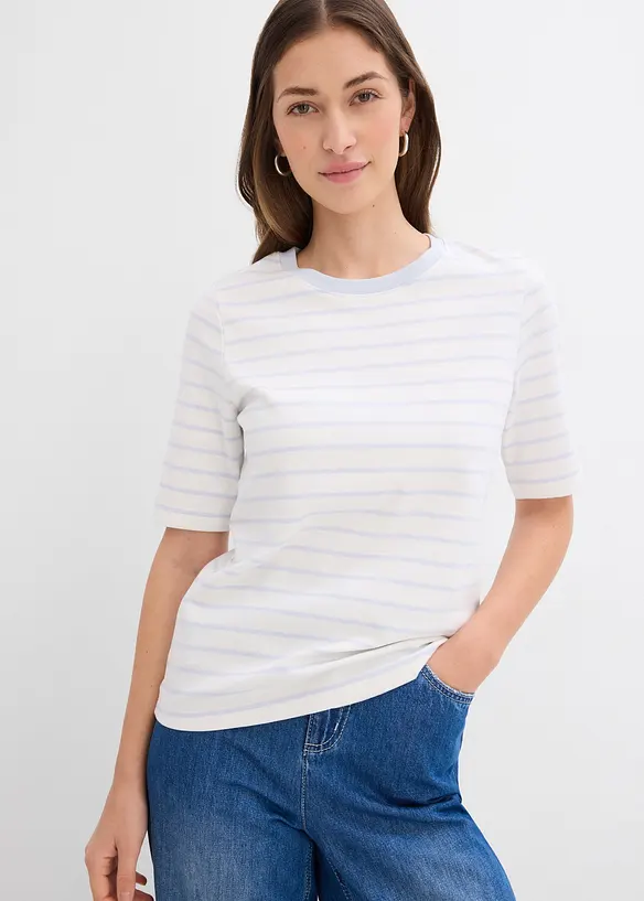 T-shirt av tjock ekologisk bomull, bonprix