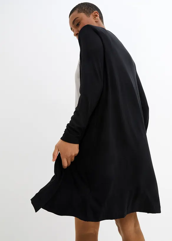 Tunn lång cardigan i mjuk viskos, bonprix