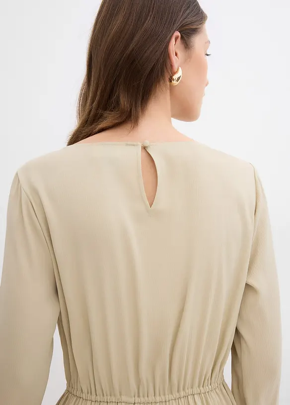 Midiklänning i läcker satin, bonprix