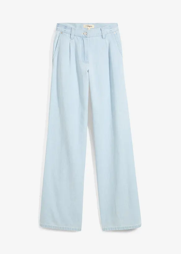 Mjuka jeans med vida ben och medelhög midja, Super Soft, bonprix