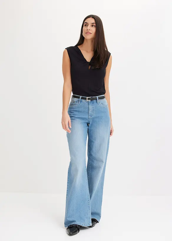 Jerseylinne med twist, bonprix