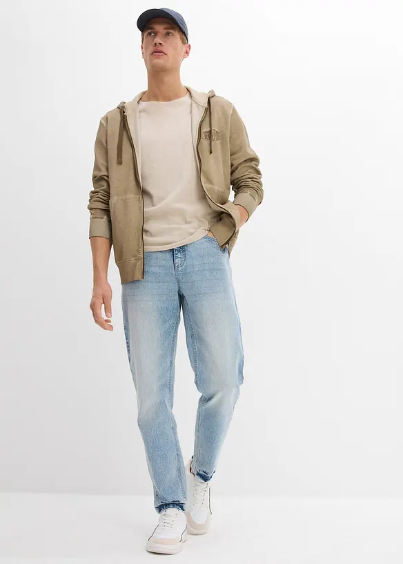Classic Fit Stretch Jeans i kortare modell med avsmalnande ben, bonprix