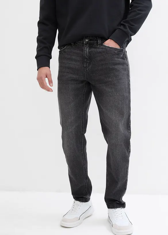 Classic Fit Stretch Jeans i kortare modell med avsmalnande ben, bonprix