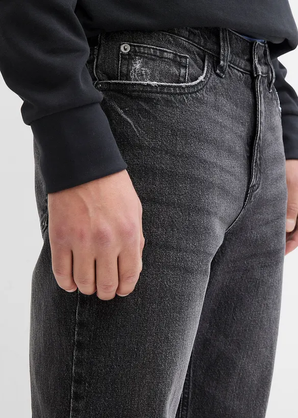 Classic Fit Stretch Jeans i kortare modell med avsmalnande ben, bonprix