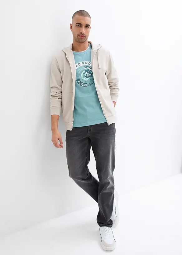T-shirt av ren bomull med tryck, bonprix