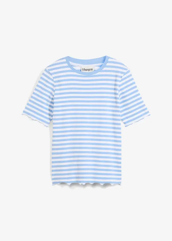 Ribbstickad T-shirt, bonprix
