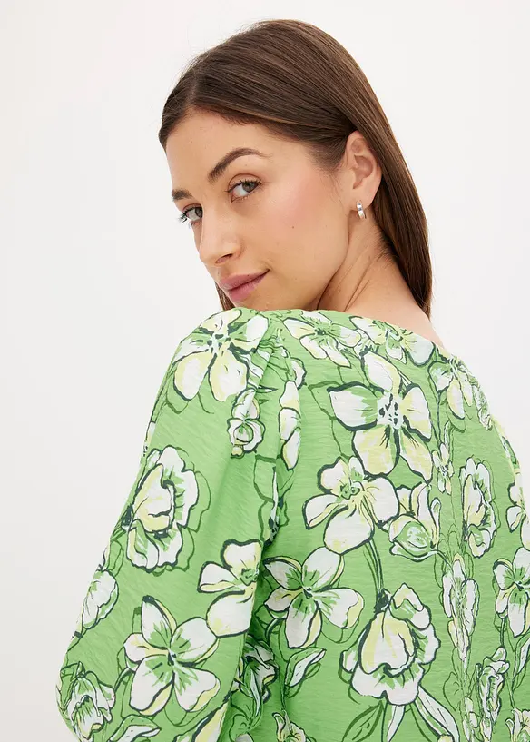 Blus av fintrådig viskosmix, bonprix