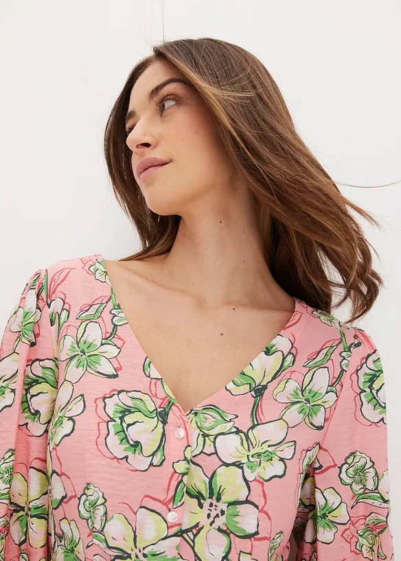 Blus av fintrådig viskosmix, bonprix