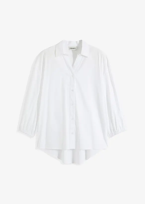 Blus med ballongärmar som är längre bak än fram, bonprix