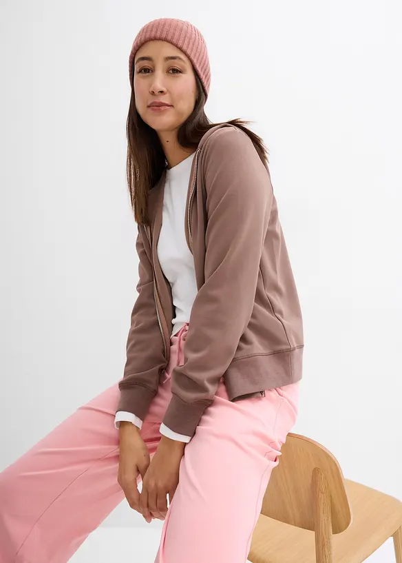 Långärmad munkjacka med dragkedja, bonprix