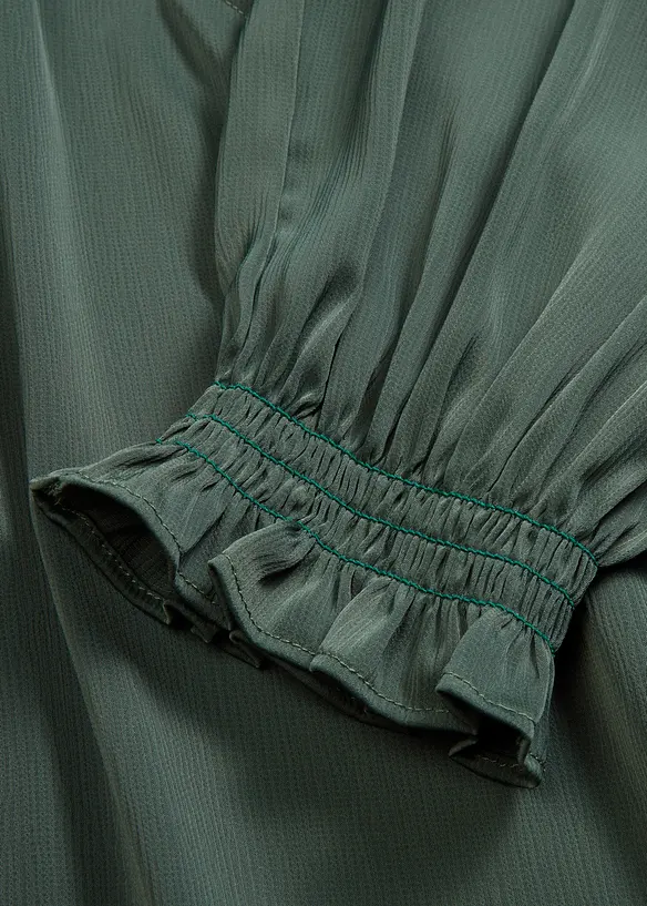 Blustunika i böljande satin, bonprix
