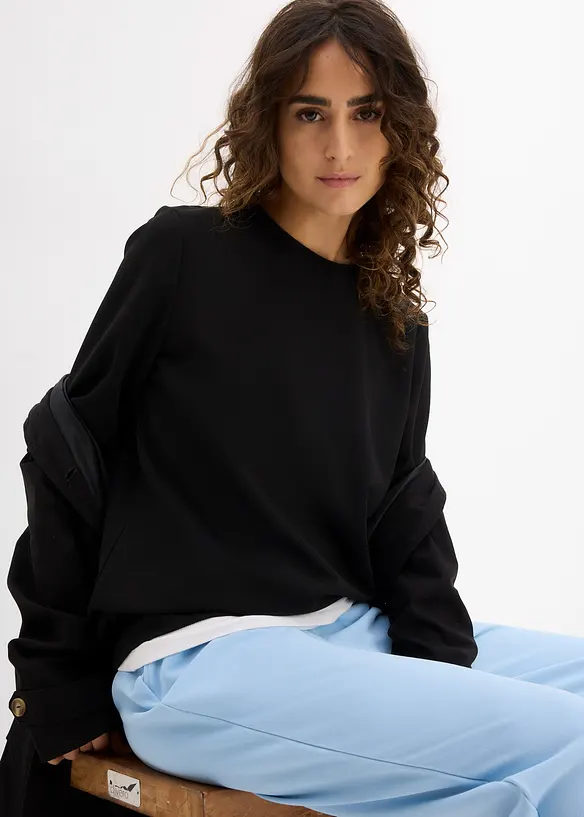 Sweatshirt med ledig skärning, bonprix