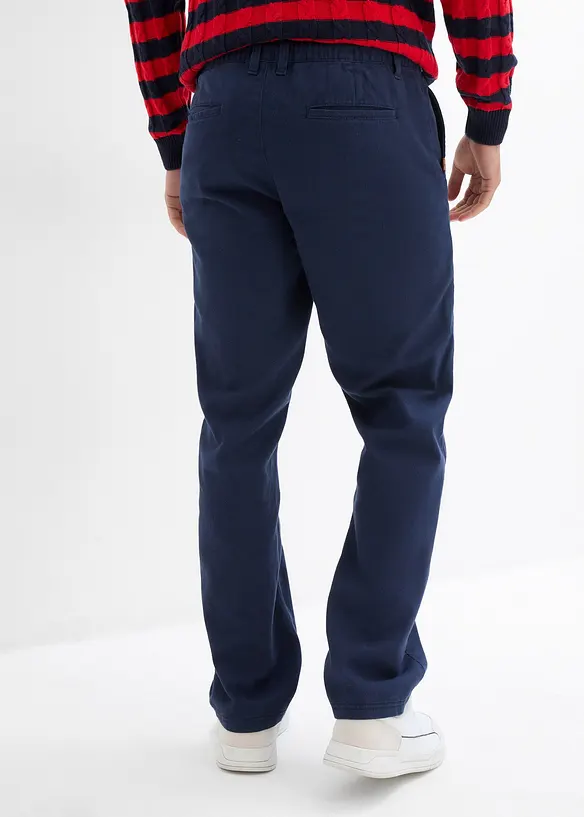 Chinos i ren bomull med raka ben, Relaxed Fit, bonprix