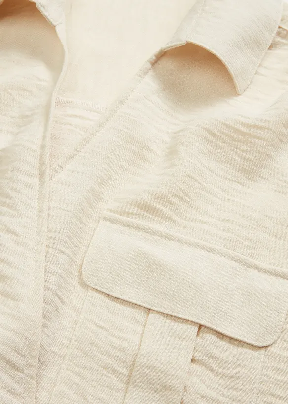 Skjortblus med omlottlook, bonprix