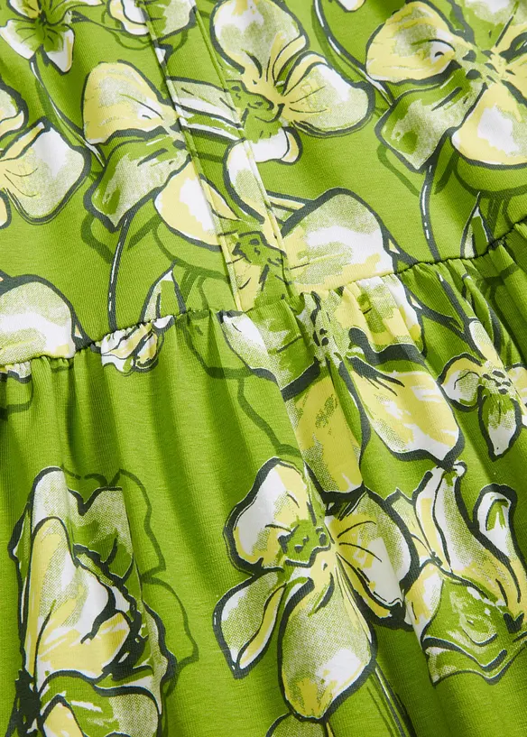 Jerseyklänning i elastisk bomullsmix, bonprix