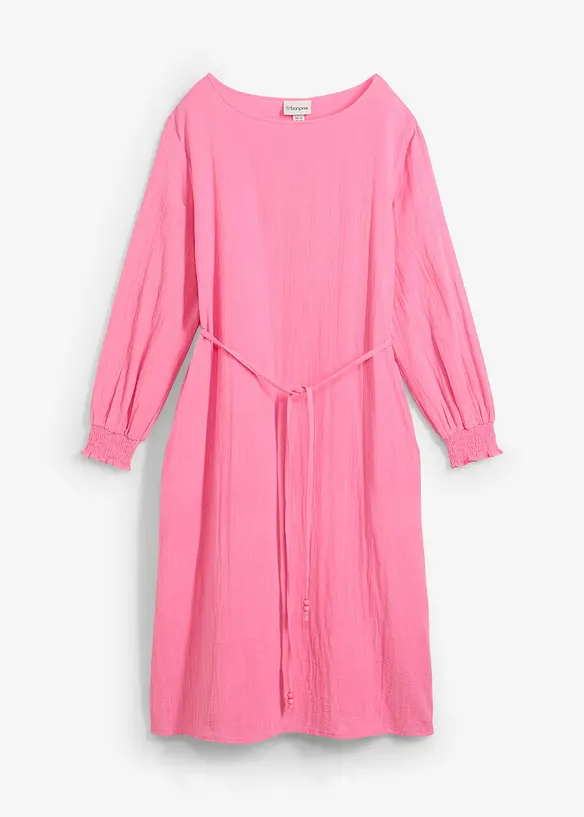 Klänning i muslin med fickor, bonprix