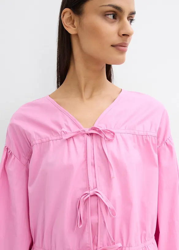 Blus med knytband, bonprix