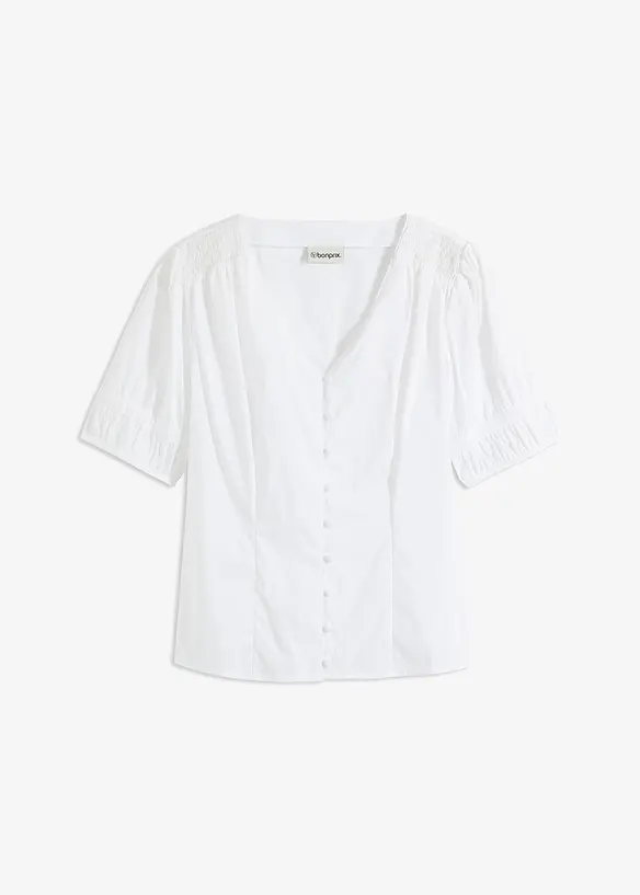 Blus med puffärmar, bonprix