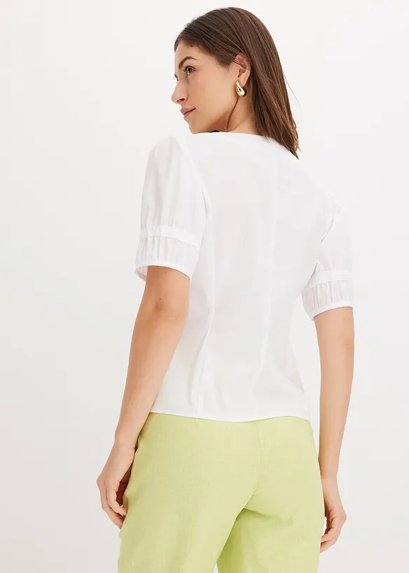 Blus med puffärmar, bonprix