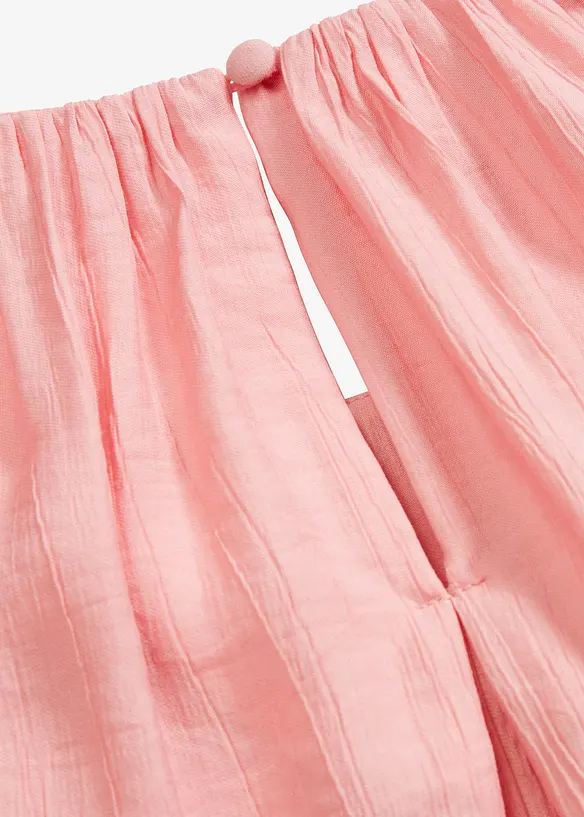 Blus av krinklat material med struktur, bonprix