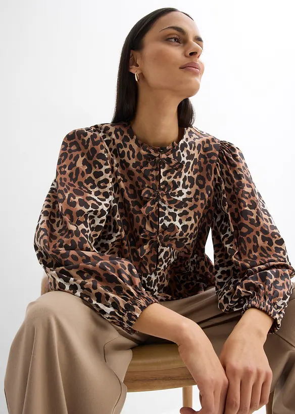 Blus med rosetter, bonprix