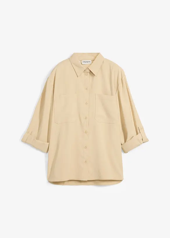 Blus i viskosmix med mjukt fall, bonprix