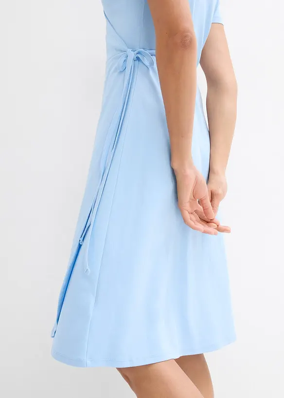 Jerseyklänning med omlottlook, bonprix