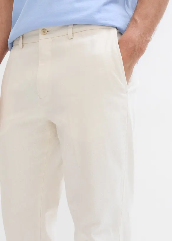 Kostymbyxa med linne, Regular Fit, bonprix