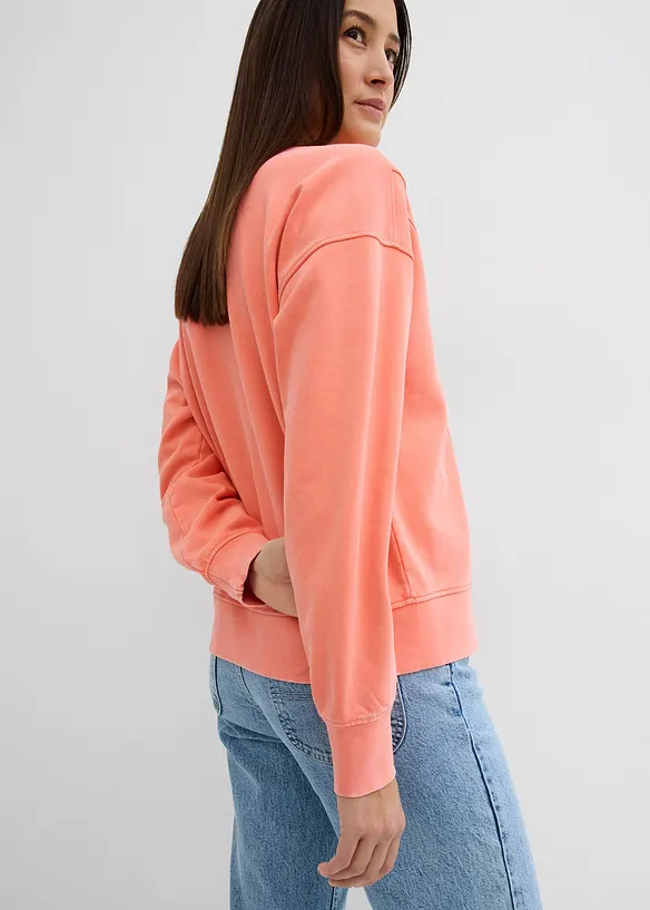 Oversizesweatshirt av mjuk materialmix med bomull och viskos, bonprix
