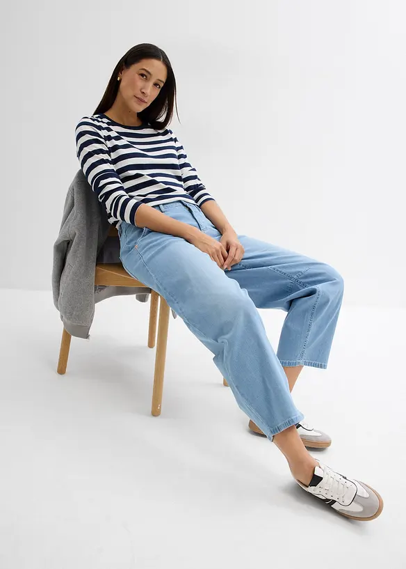 Balloon Jeans Mid Waist Super Soft, cropped, bonprix
