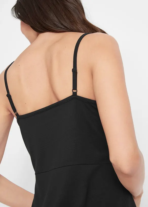 Jerseyklänning av ekologisk bomull med stretch, bonprix