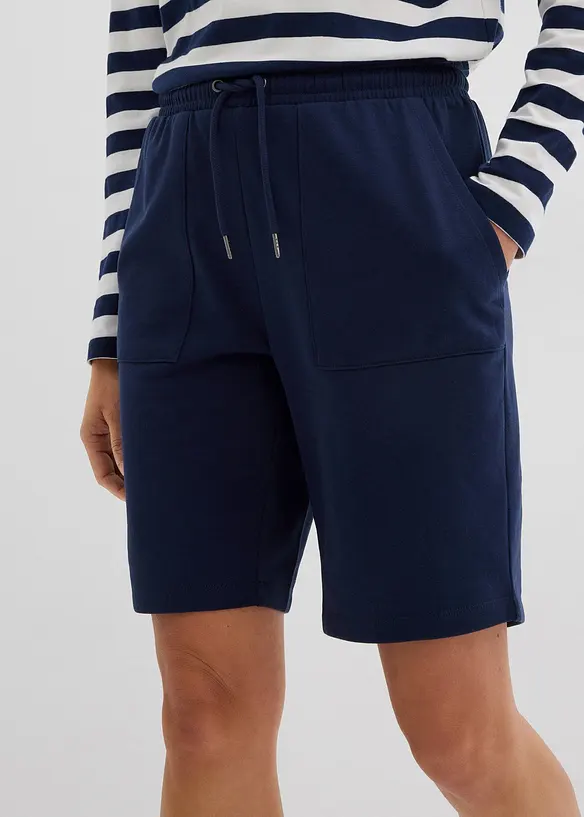 Trikåshorts med bekväm midja och fickor, bonprix