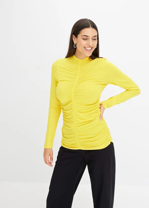 T-shirt med rynkning, bonprix