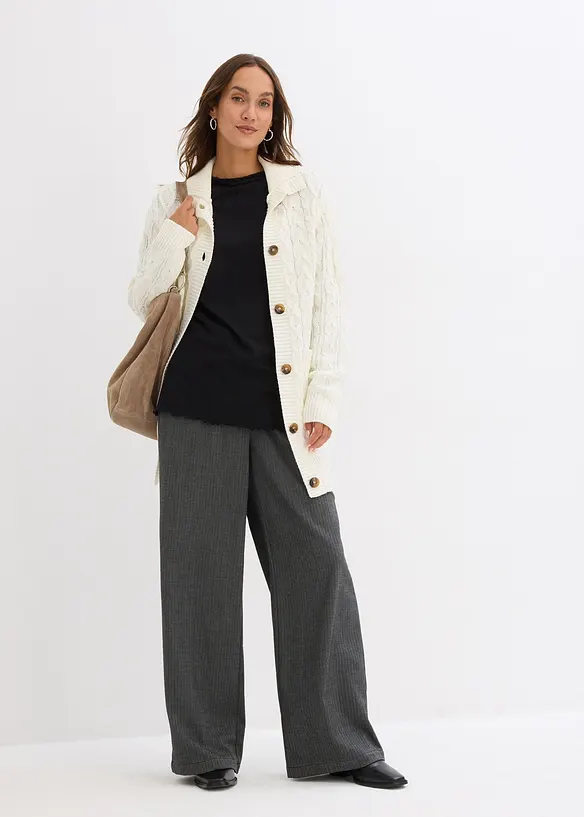 Långärmad topp av bomullsmix, bonprix