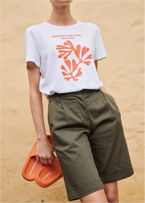 T-shirt med tryck, bonprix