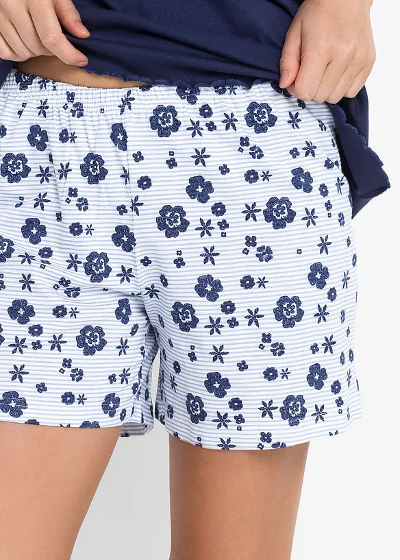 Kort pyjamas av ren bomull, bonprix