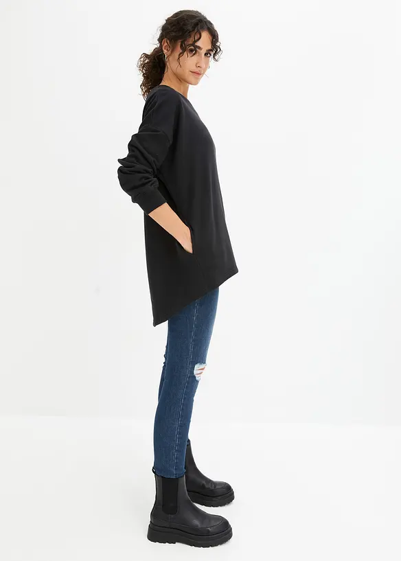 Oversizesweatshirt i ren bomull, bonprix
