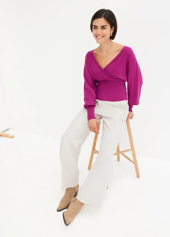 Tröja i följsam viskosmix, bonprix