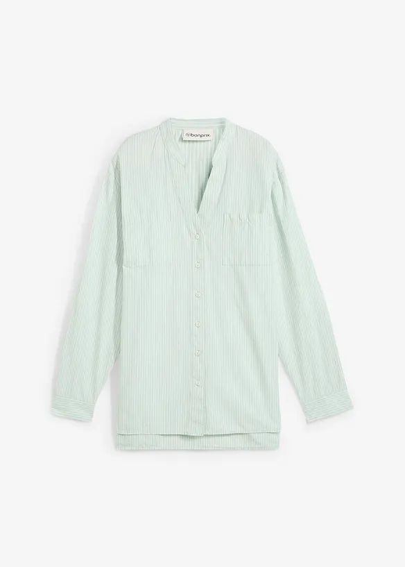 Lång blus med uppvikta ärmar, bonprix