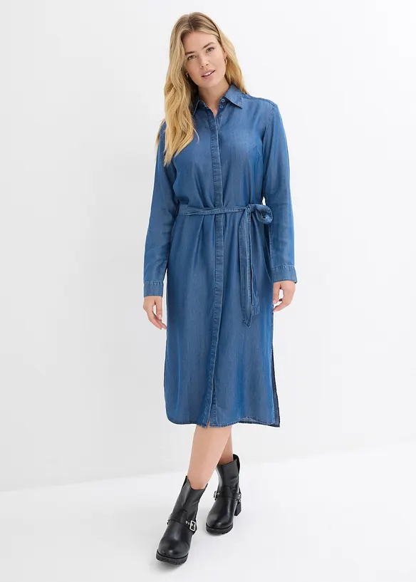 Jeansklänning i lyocell, bonprix