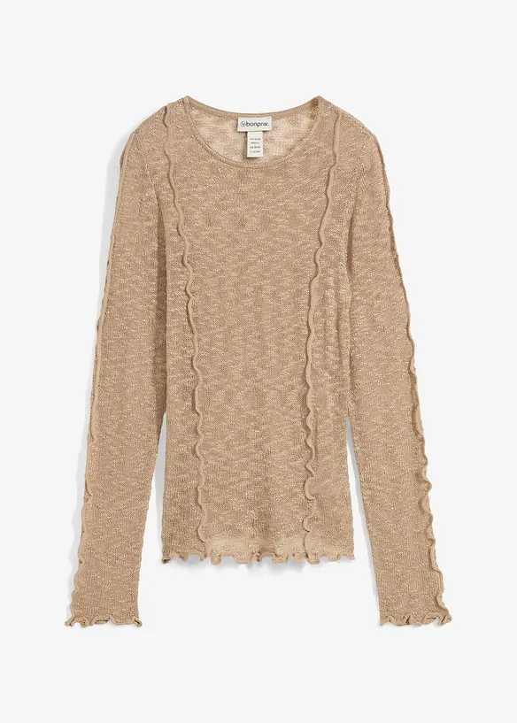 Stickad jumper med strukturmönster, bonprix