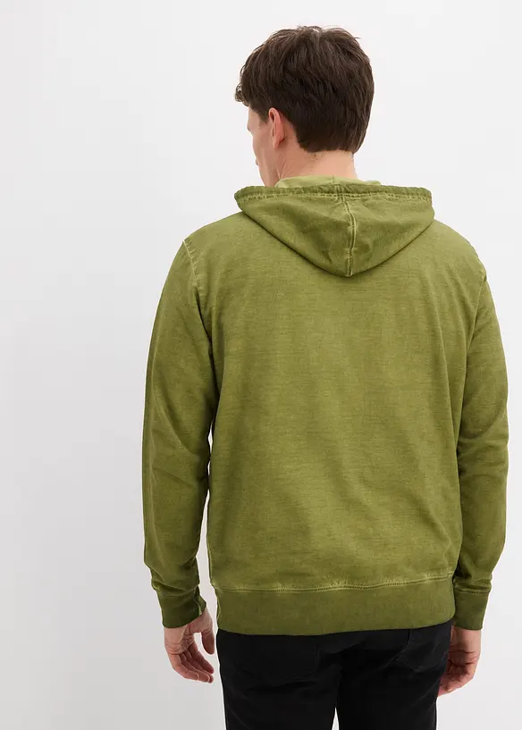Sweatshirt med huva i ekologisk bomull, bonprix