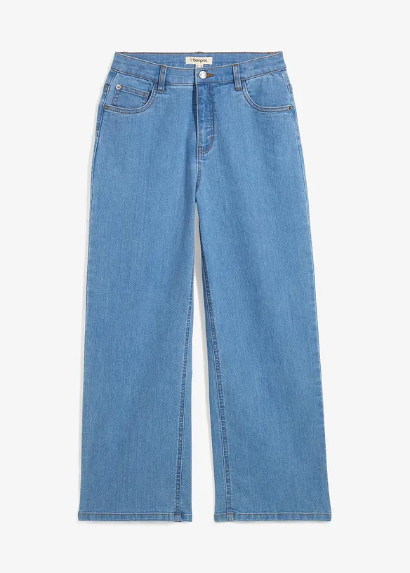 Extra Loose Fit Stretch Jeans, Straight, för barn, bonprix