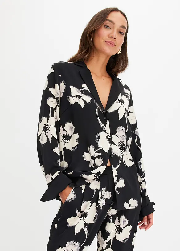Blus med tryckt mönster, bonprix