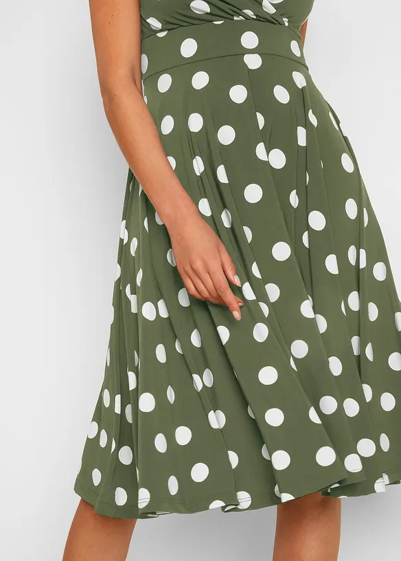 Prickig jerseyklänning, bonprix