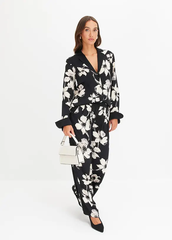 Blus med tryckt mönster, bonprix