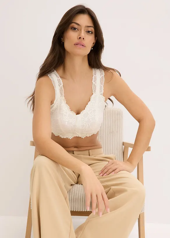 Bralette med bekväm framknäppning, bonprix